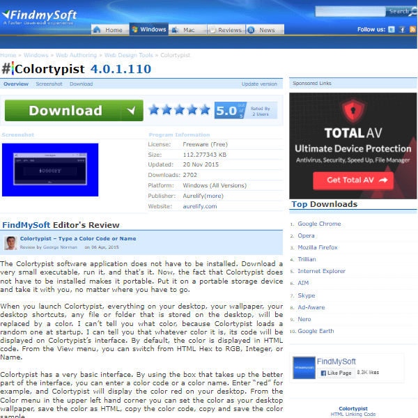 Download Colortypist Free