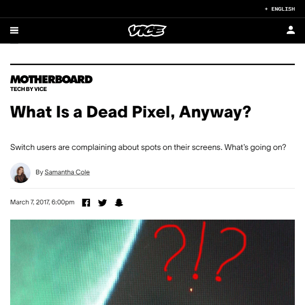 What Is a Dead Pixel, Anyway?