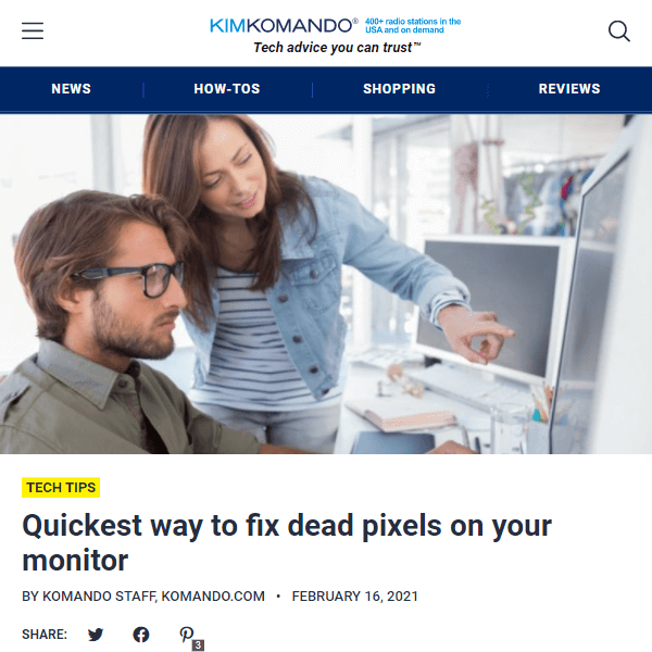Quickest way to fix dead pixels on your monitor
