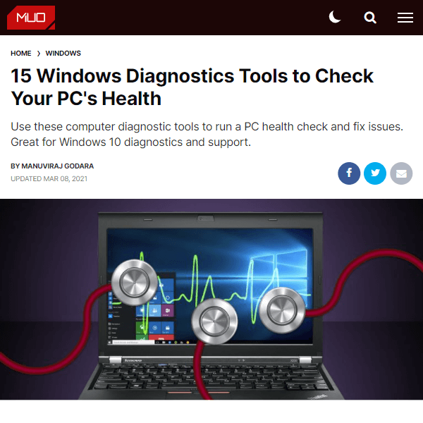 15 Windows Diagnostics Tools to Check Your PC's Health
